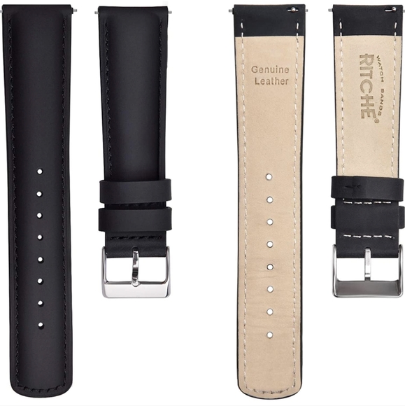 Accessories Ritche Quick Release Leather Watch Band 21mm Leather